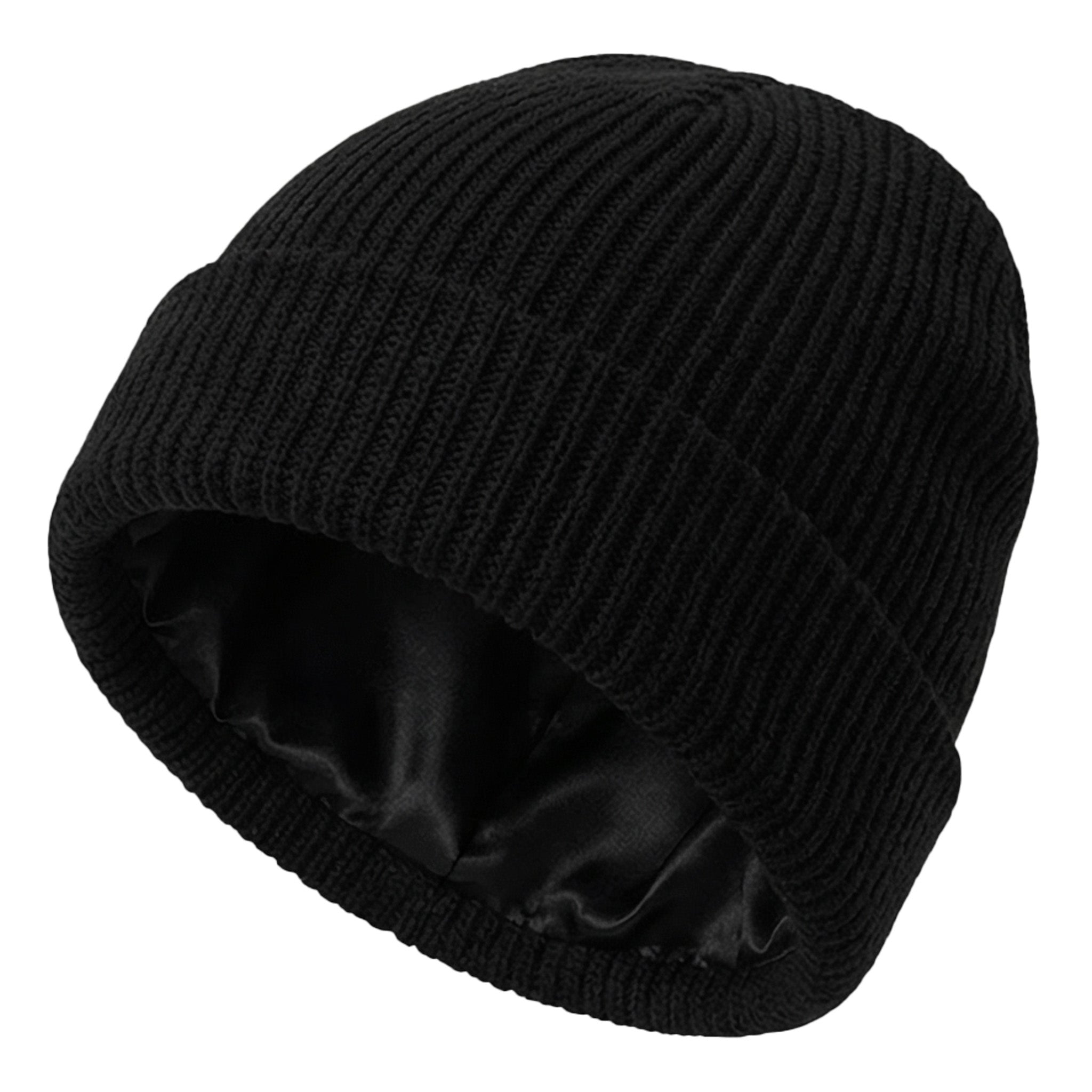Kim & C Satin Lined Beanie - Black