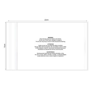 KIM & C Zipper Poly Bags with suffocation warning notice (100pc/pk) - 13cm x 22cm