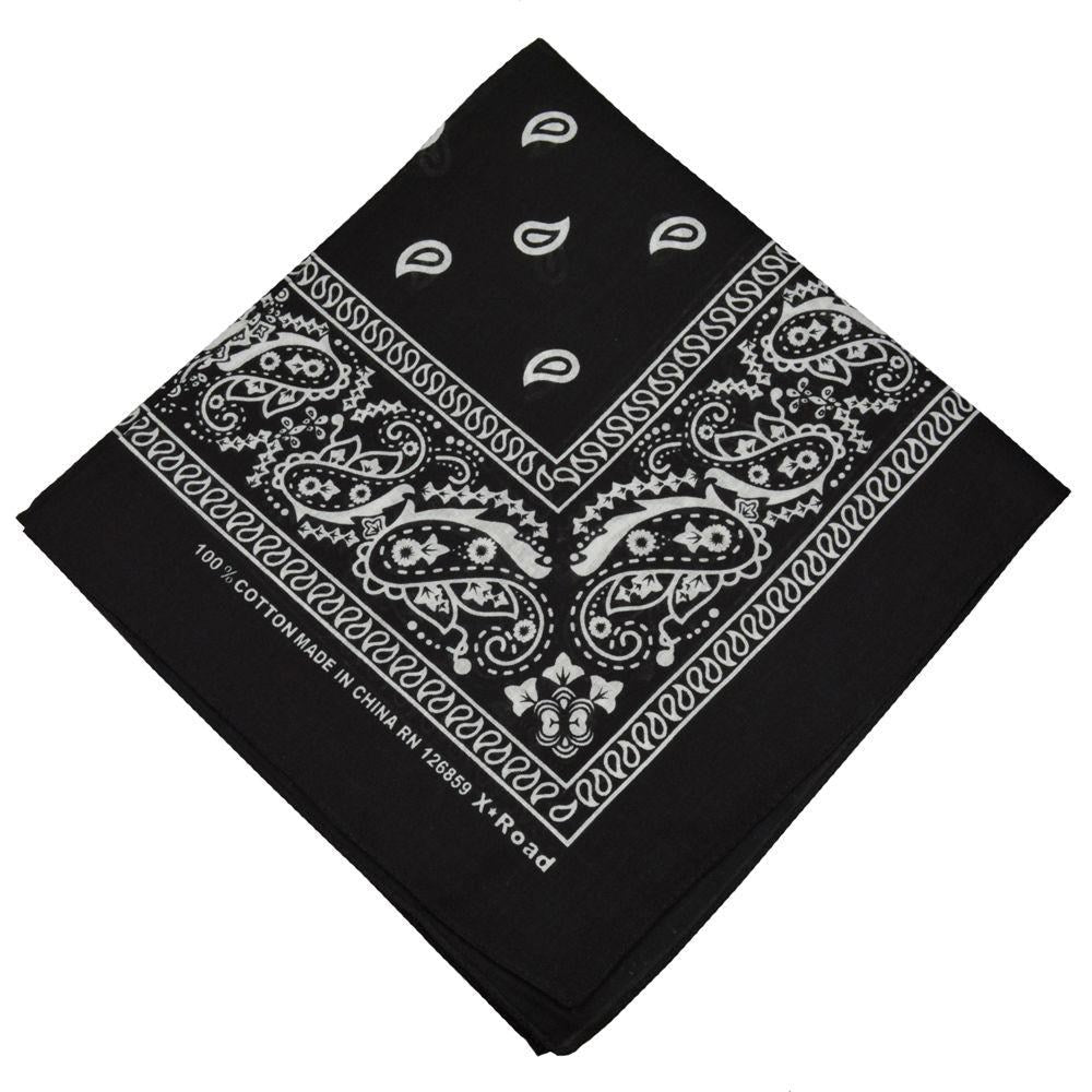 KIM & C Bandana Handkerchief (55cm x 55cm) - Black