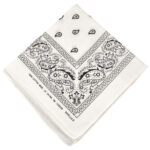 KIM & C Bandana Handkerchief (55cm x 55cm) - White
