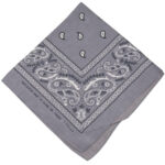 KIM & C Bandana Handkerchief (55cm x 55cm) - Grey