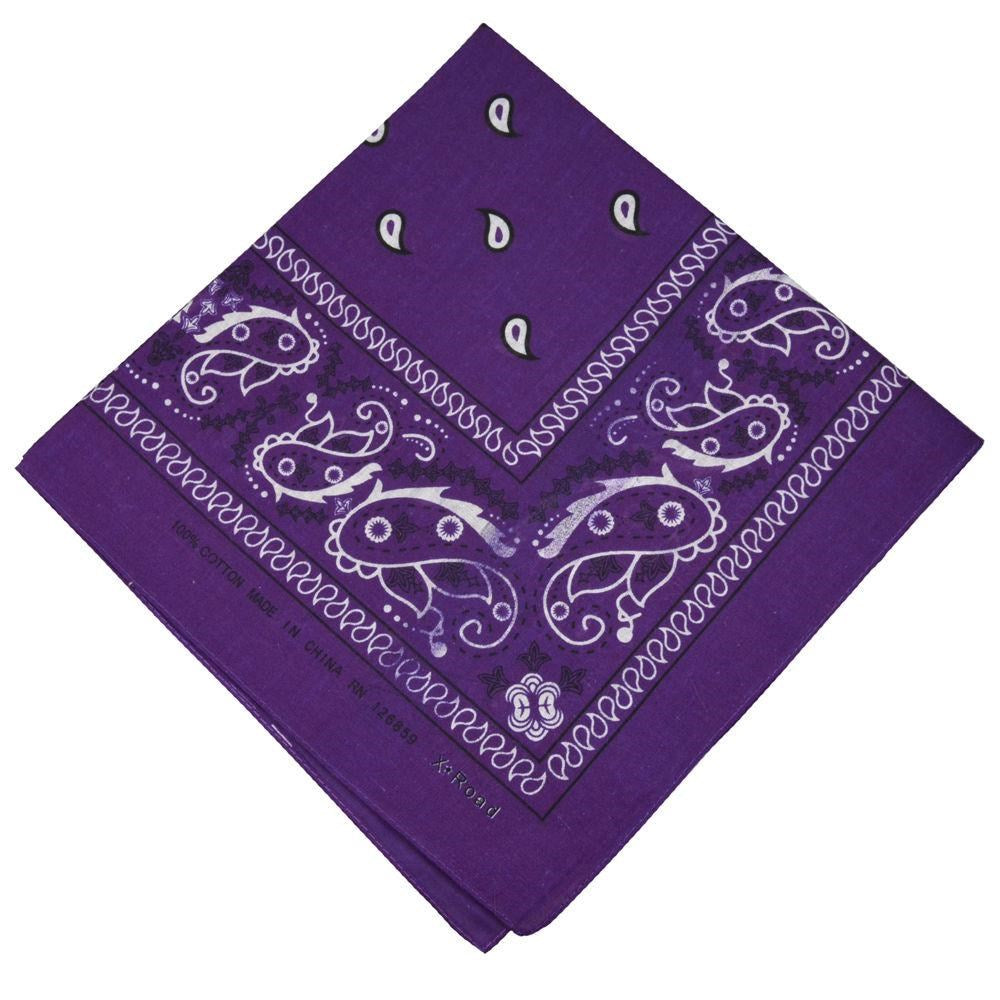 KIM & C Bandana Handkerchief (55cm x 55cm) - Purple