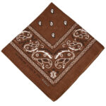 KIM & C Bandana Handkerchief (55cm x 55cm) - Brown