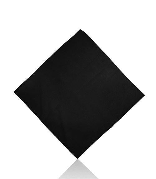 KIM & C Bandana Handkerchief Plain (55cm x 55cm) - Black