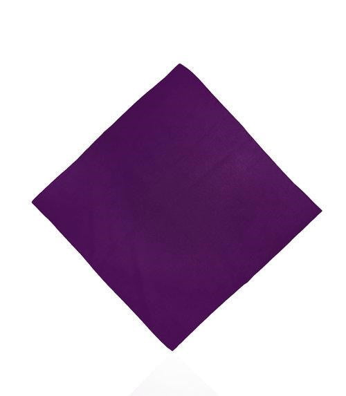 KIM & C Bandana Handkerchief Plain (55cm x 55cm) - Purple