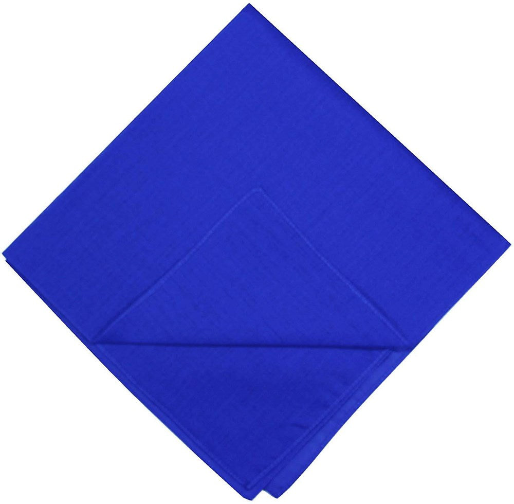 KIM & C Bandana Handkerchief Plain (55cm x 55cm) - Royal Blue