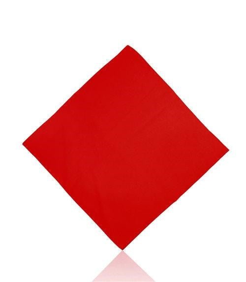 KIM & C Bandana Handkerchief Plain (55cm x 55cm) - Red