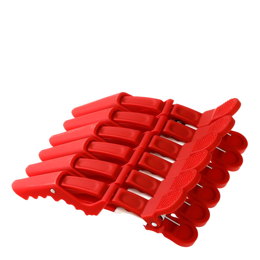 KIM & C Crocodile Clips (6pcs) - Red