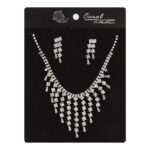 Kim & C Cubic Necklace & Earring Set - 00258 Silver