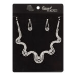 Kim & C Cubic Necklace & Earring Set - 00282 Silver