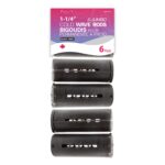 KIM & C Cold Wave Rods - Super Jumbo 6 Ct / 1-1/4" Black