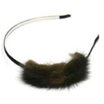 KIM & C Fur Head Band - Brown