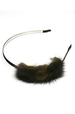 KIM & C Fur Head Band - Brown