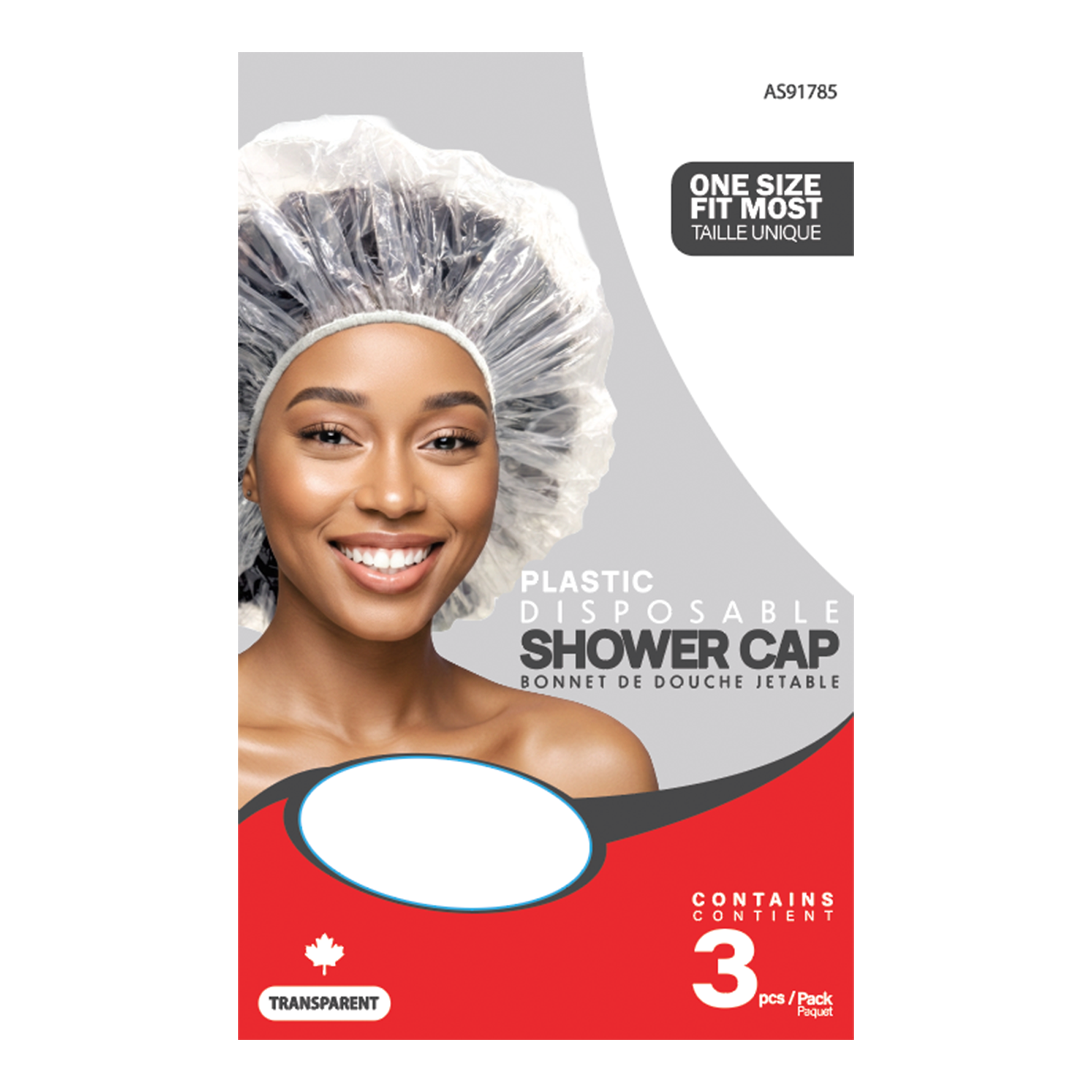 Kim & C Disposable Shower Cap for Braid (3pcs) - Clear / One Size Fit Most