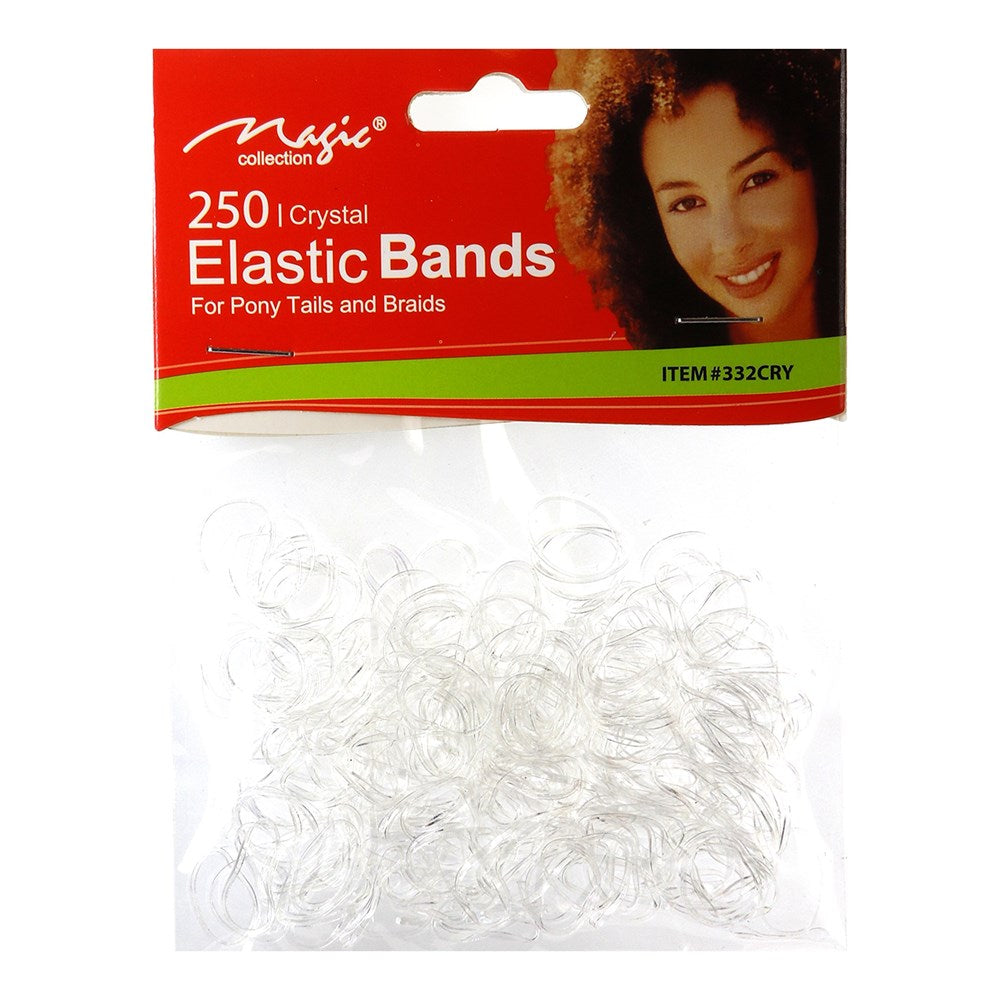 MAGIC COLLECTION 250 Elastic Ponytailers - Crystal