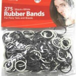 MAGIC COLLECTION 300pcs Rubber Bands - Black and White