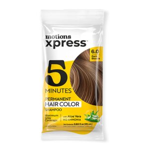 MOTIONS Xpress Permanent Hair Color Shampoo (0.84oz) - Dark Blonde