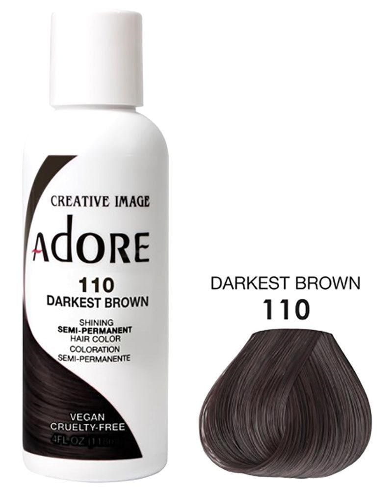 ADORE SEMI Permanent Hair Color (4oz) - 110 Darkest Brown