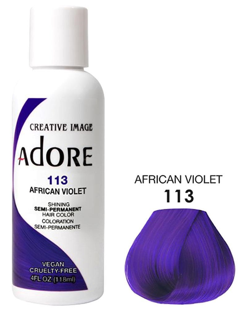 ADORE SEMI Permanent Hair Color (4oz) - 113 African Violet