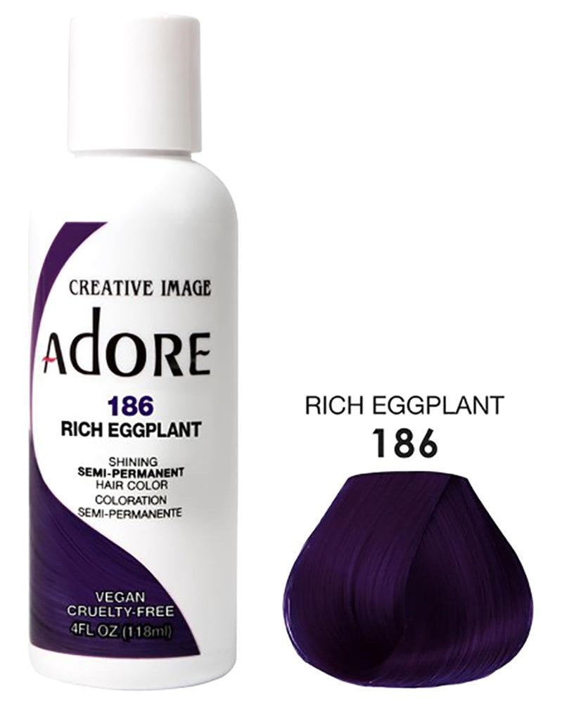 ADORE SEMI Permanent Hair Color (4oz) - 186 Rich Eggplant