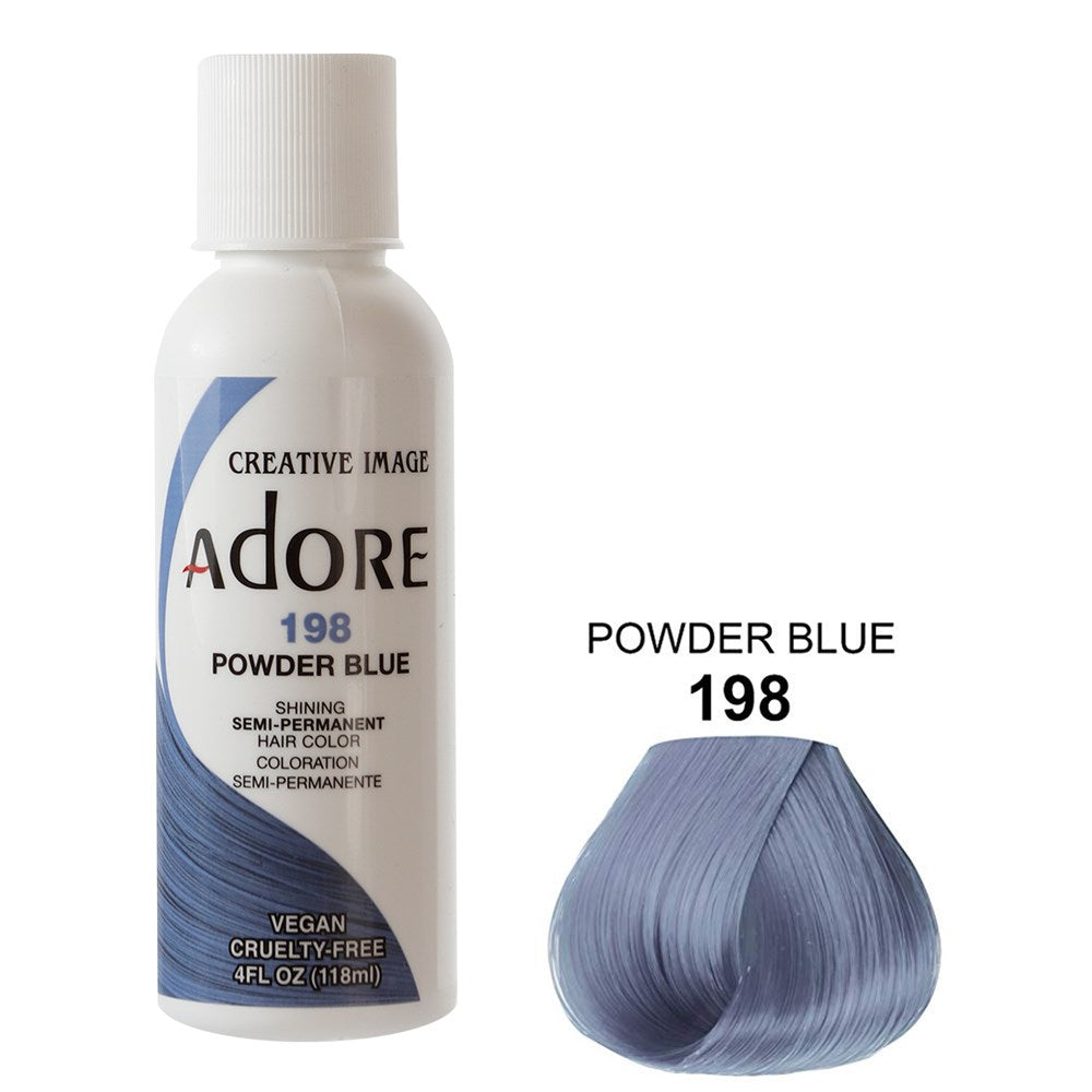 ADORE SEMI Permanent Hair Color (4oz) - 198 Powder Blue