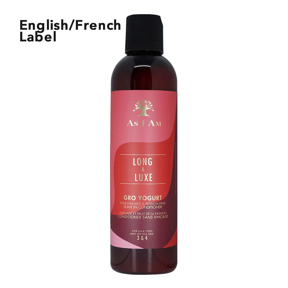 AS I AM Long and Luxe GroYogurt Leave-In Conditioner (8oz) - EN/FR