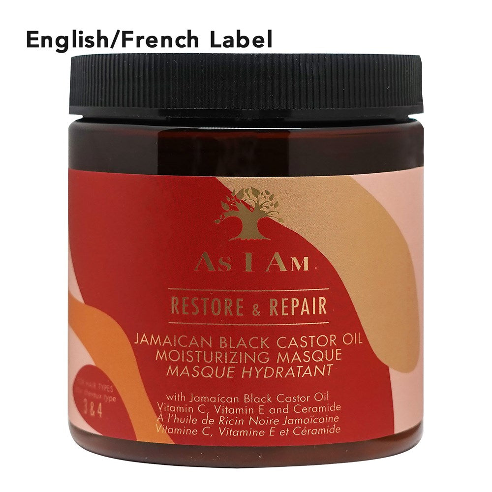 AS I AM Jamaican Black Castor Oil Moisturizing Masque (8oz) - EN/FR