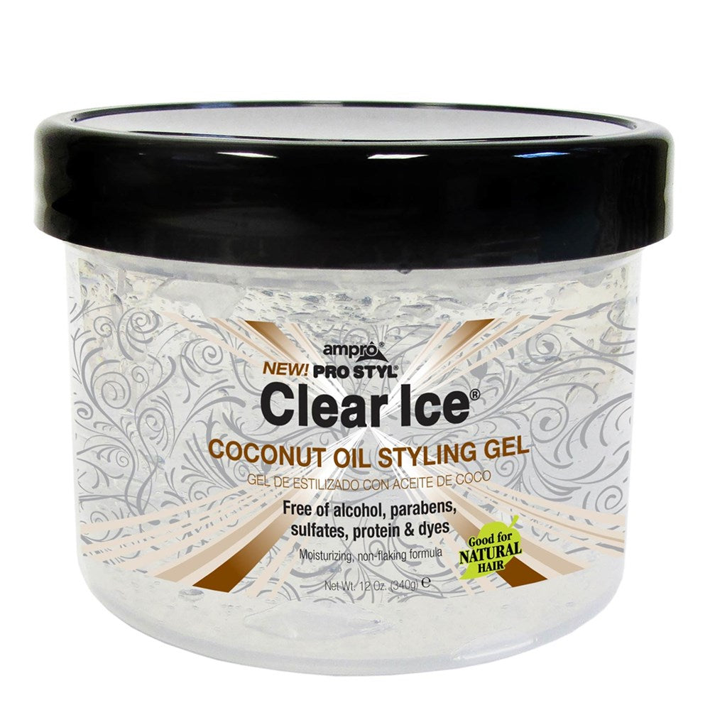 AMPRO Clear Ice - Coconut Oil Styling Gel - 12oz