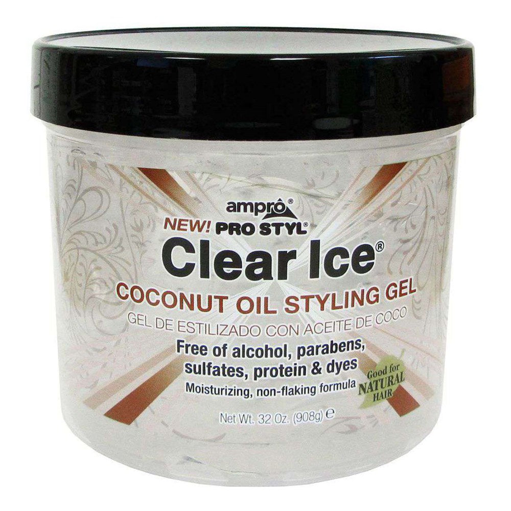 AMPRO Clear Ice - Coconut Oil Styling Gel - 32oz