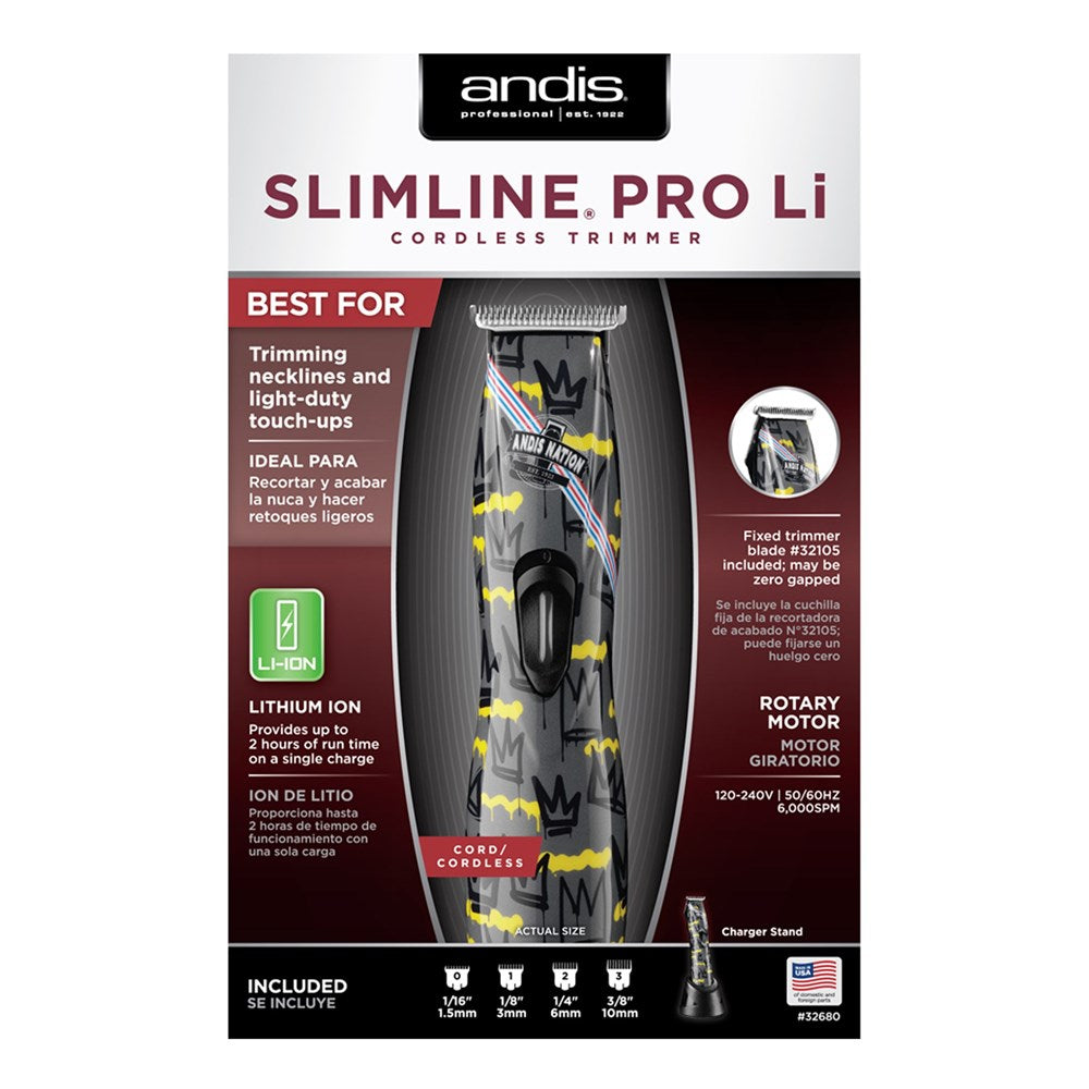 ANDIS Slimline Pro Li Cordless Trimmer [CUL Certified] - Nation (Limited Edition)