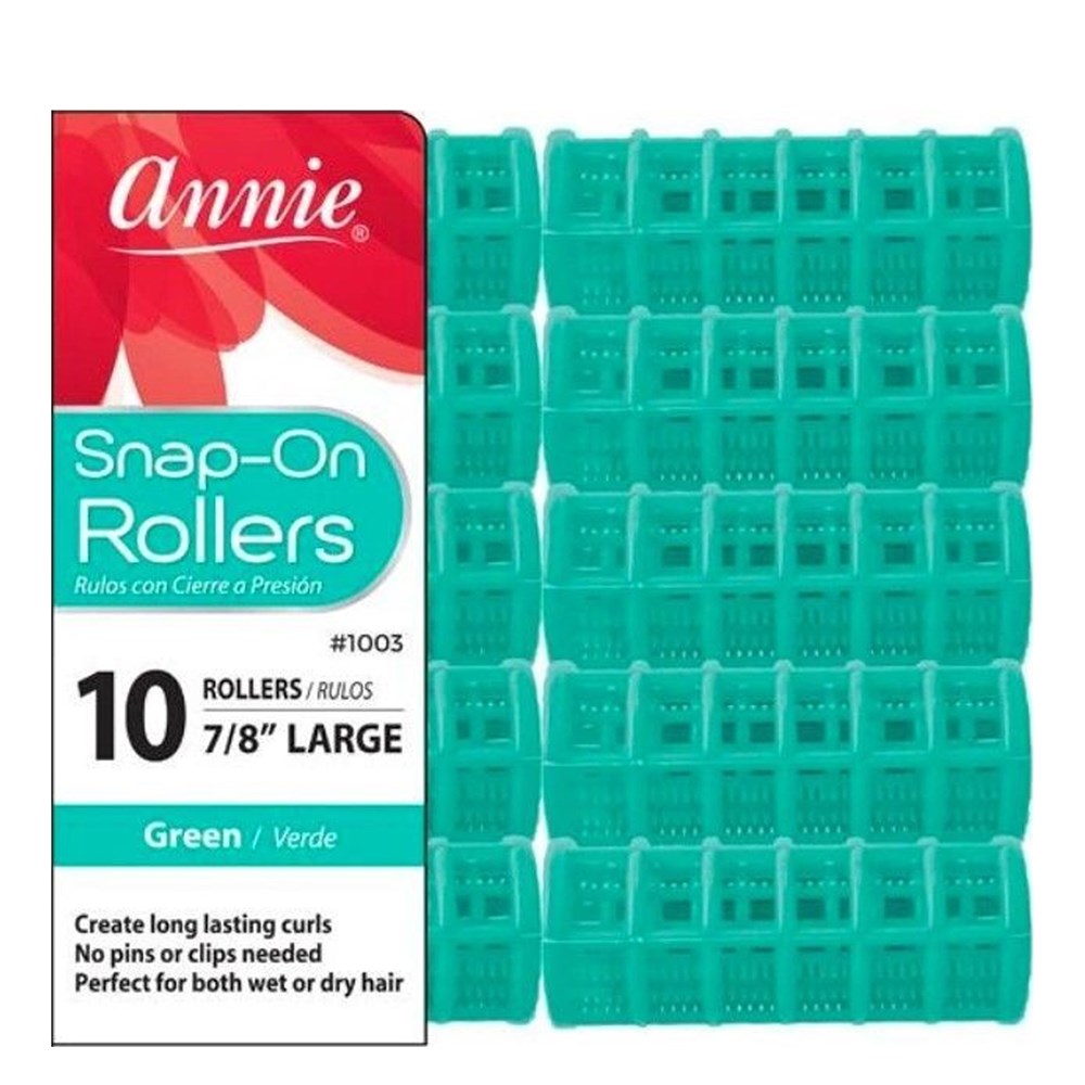 ANNIE Snap-On Rollers - Green / Large (7/8" Diameter)