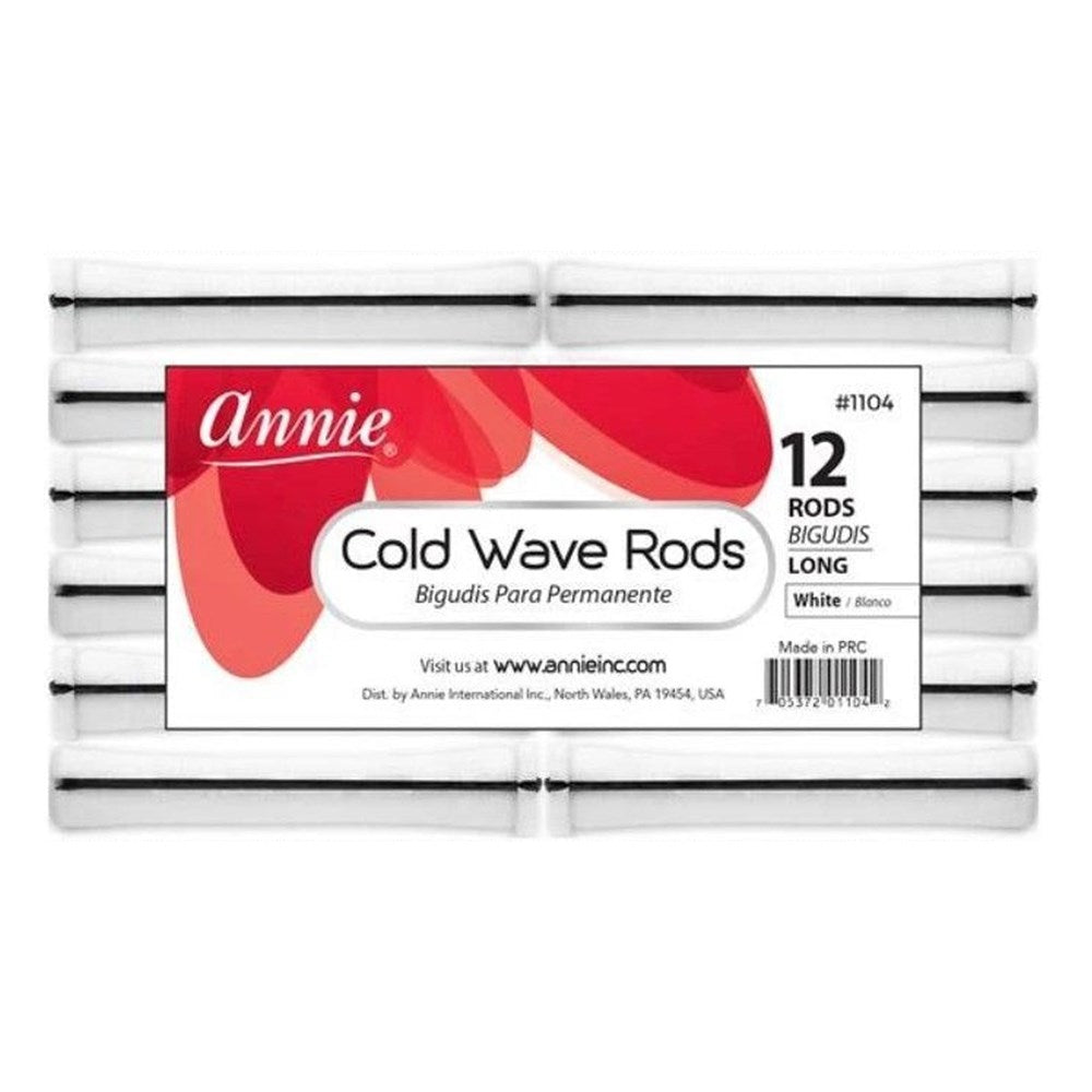 ANNIE Cold Wave Rods - White / Long (1/2" diameter) 12ct