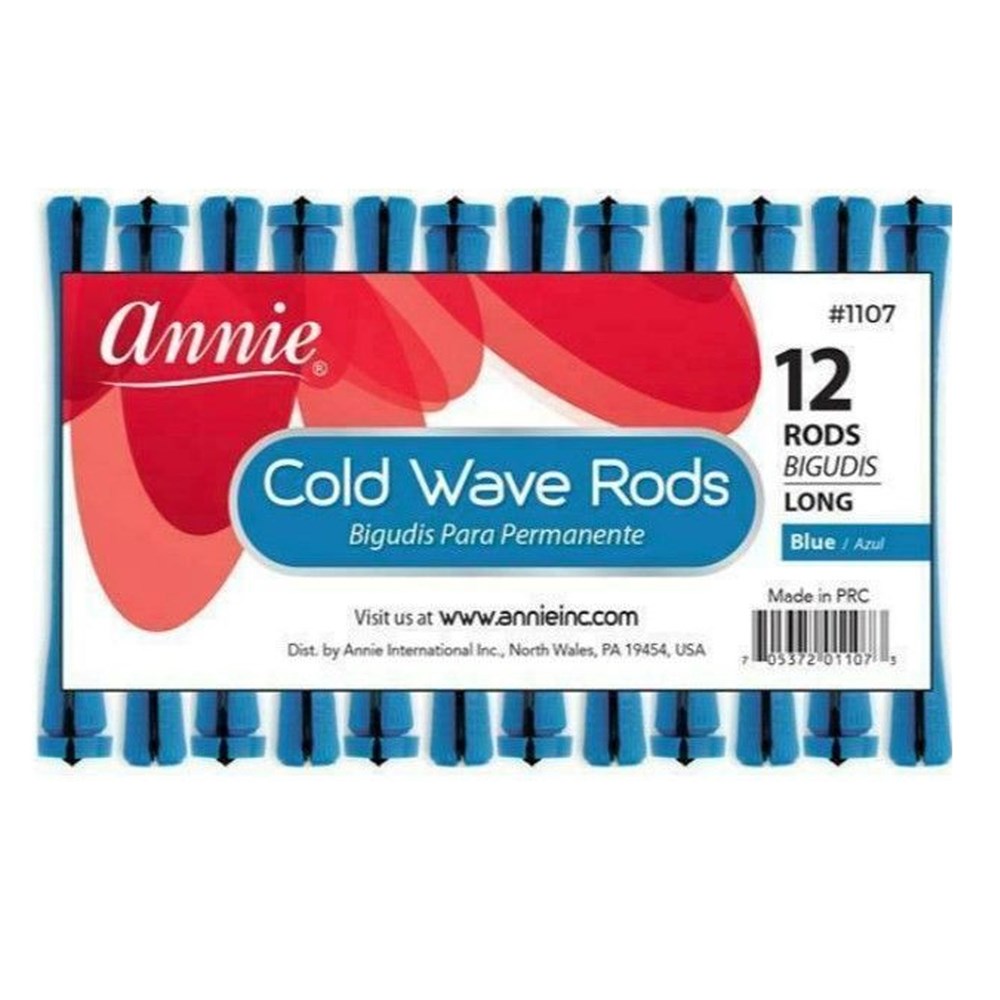 ANNIE Cold Wave Rods - Blue / Long (3/10" Diameter) 12ct