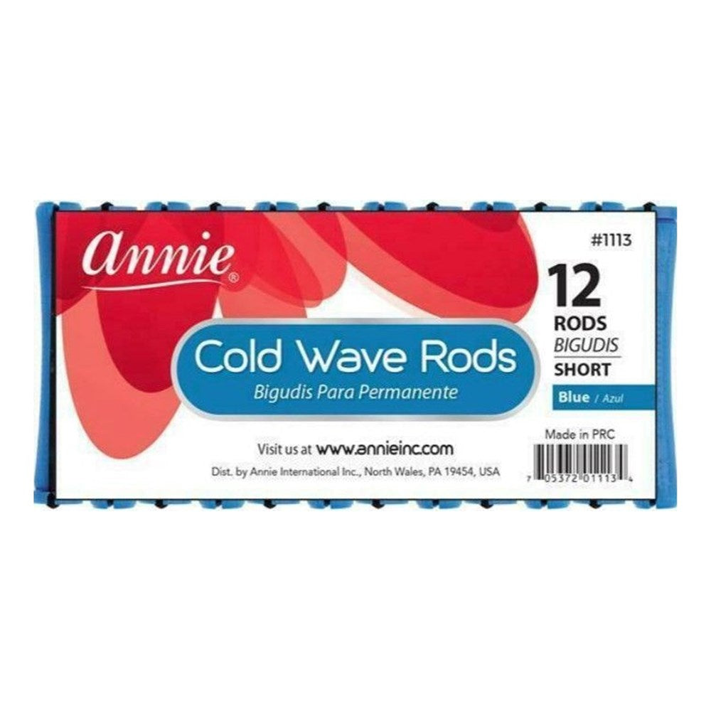 ANNIE Cold Wave Rods - Blue / Short (1/3" Diameter) 12ct