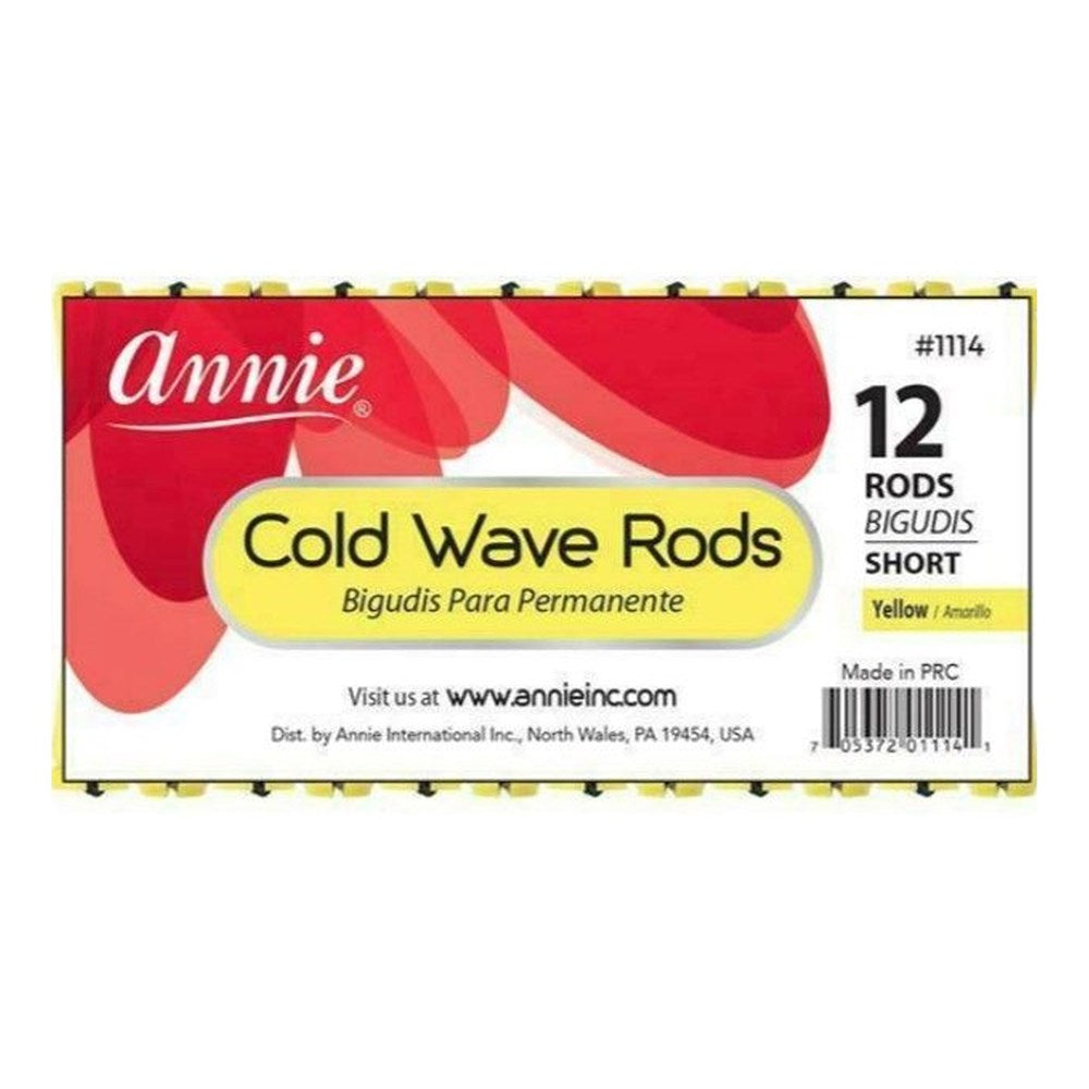 ANNIE Cold Wave Rods - Yellow / Short (1/3" Diameter) 12ct