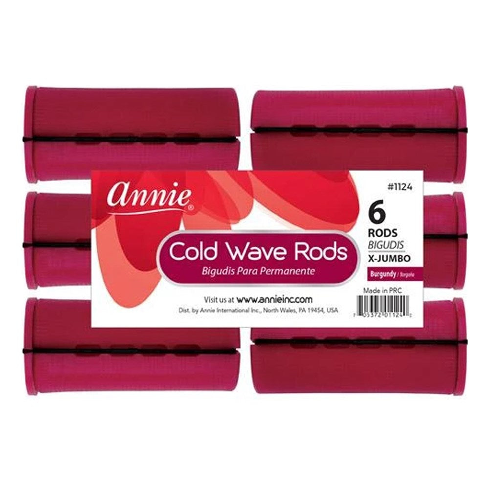 ANNIE Cold Wave Rods - Burgundy / X-Jumbo (1 1/2" Diameter) 6ct
