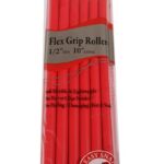 ANNIE Flex Grip Rollers (10inch Long) - 1/2" Diameter 6ct (Red)