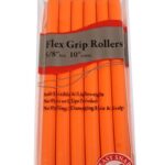 ANNIE Flex Grip Rollers (10inch Long) - 5/8" Diameter 6ct (Orange)