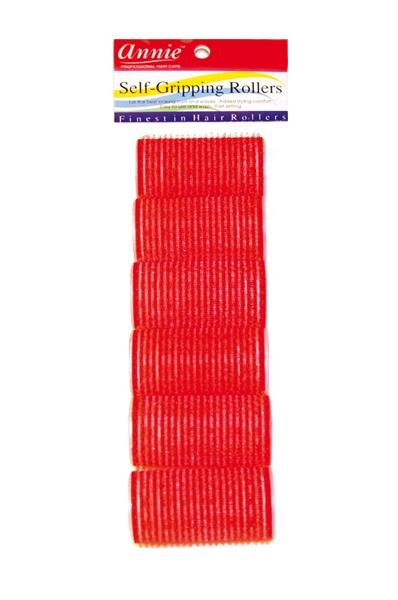 ANNIE Self-Gripping Rollers - 1 1/4" Diameter 6ct (Red)