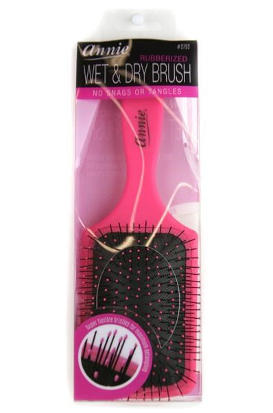 ANNIE Rubberized Wet & Dry Brush - Pink