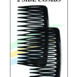 ANNIE 2 Side Combs Large - Black