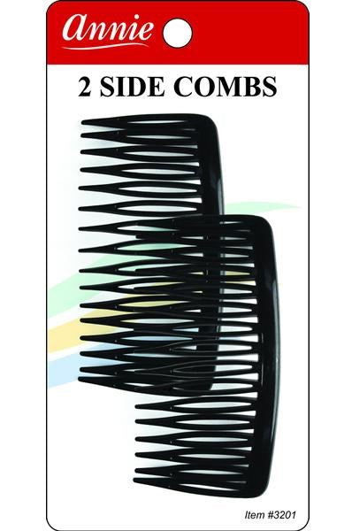 ANNIE 2 Side Combs Large - Black