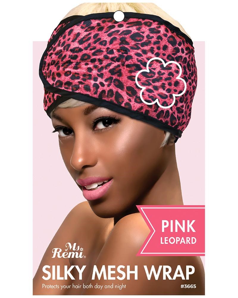 ANNIE Silky Mesh Wrap- Leopard - Leopard Pink