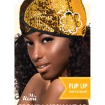 ANNIE Sequin Mesh Wrap - Flip Up - Gold and Black
