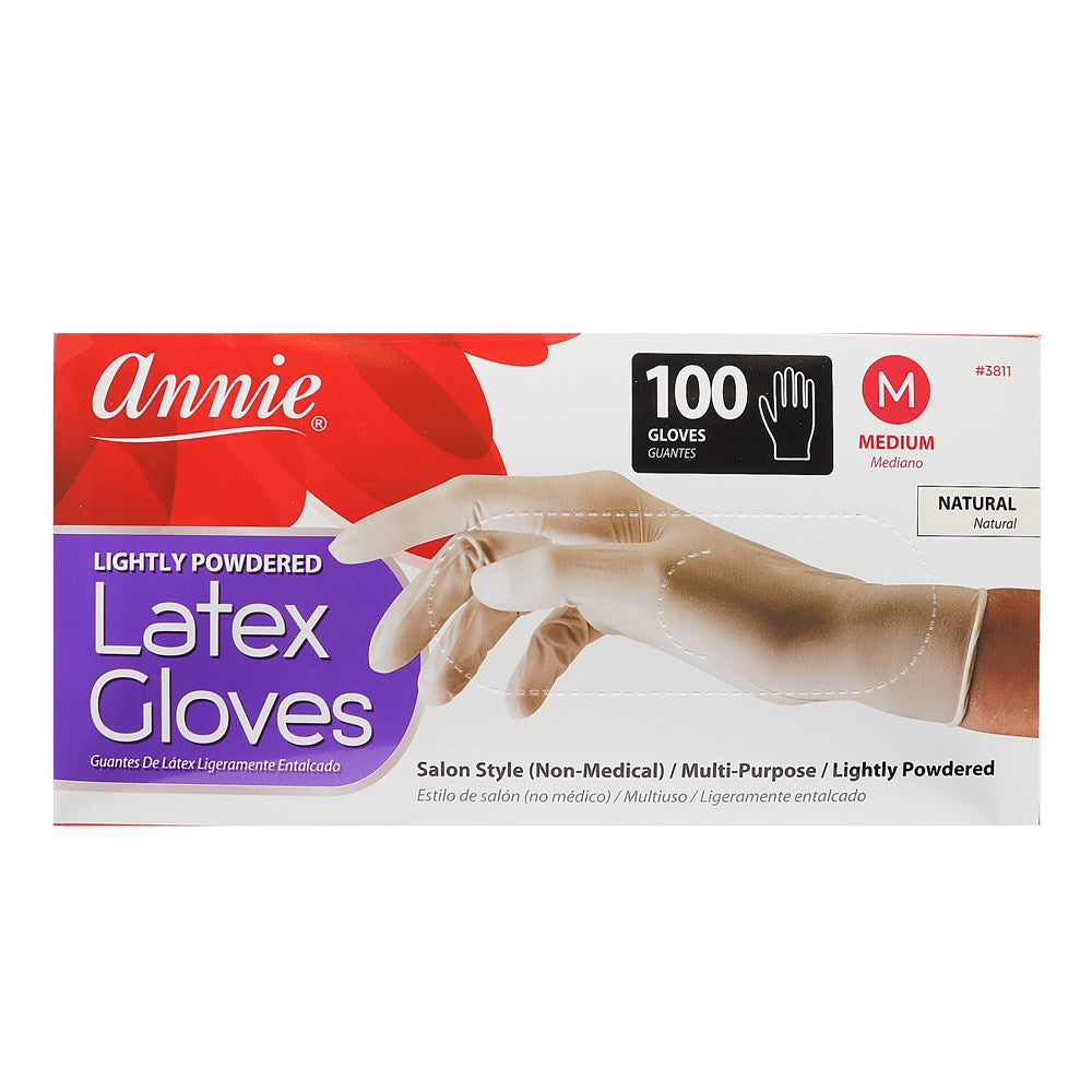 ANNIE Latex Gloves [100ct/Box] - Medium