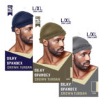 ANNIE Mr. Durag Silky Spandex Crown Turban (L/XL) - Assorted