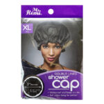 ANNIE Double Lined Shower Cap [X-Large] - Black