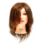 ANNIE 100% Human Hair Mannequin Head (14inch - 16inch) - Light Brown