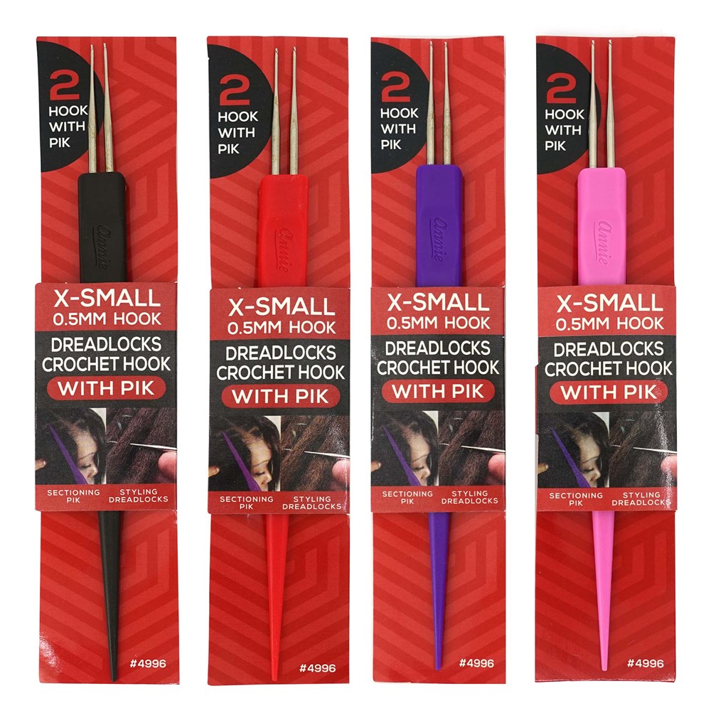 ANNIE Dreadlocks Crochet Hook (0.5mm) - 2 hook and Sectioning Pik