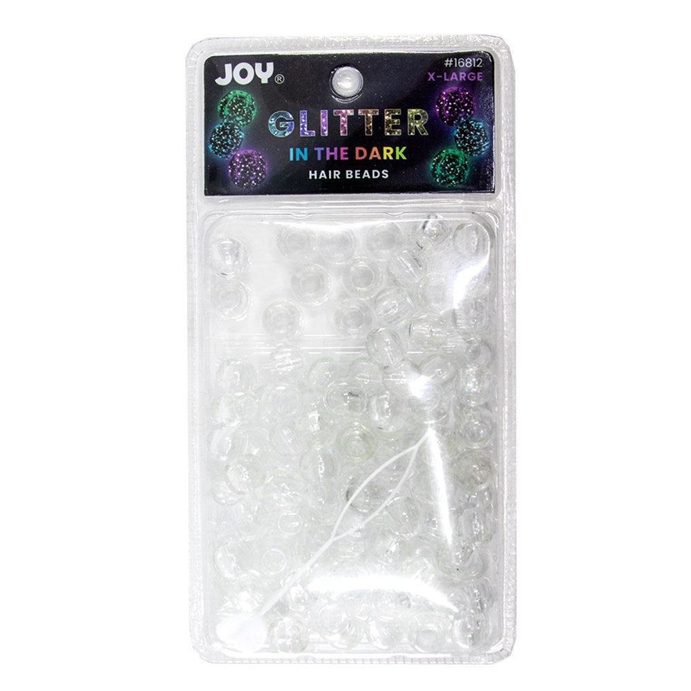 ANNIE Joy Glitter In the Dark Round Beads XL - Clear